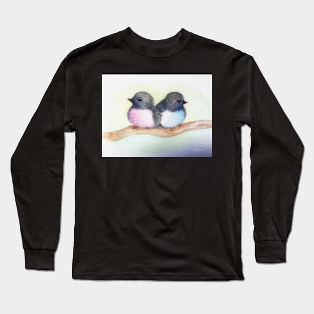 Love Birds Long Sleeve T-Shirt by browna